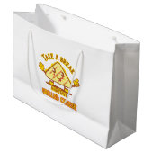 Neem een pauze en heb gegrilde kaas groot cadeauzakje (Voorkant Gekanteld)