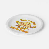 Neem een pauze en heb gegrilde kaas papieren bordje (Gekanteld)