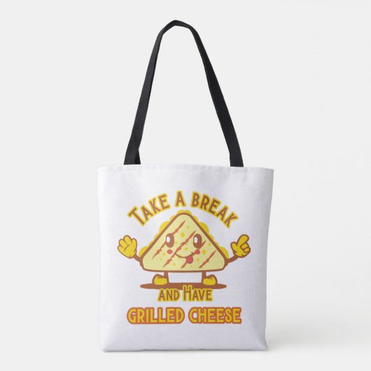 Neem een pauze en heb gegrilde kaas tote bag (Achterkant)