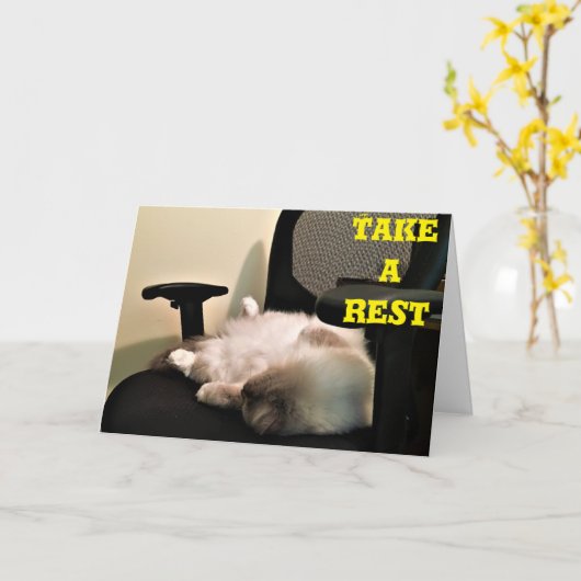 Neem een pauze, kaart (Gele Bloem)