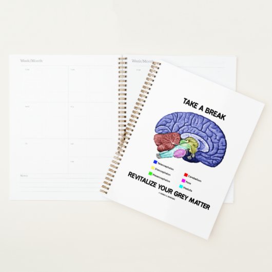 Neem een pauze om je grijze mattenbrein te herzien planner (Display)