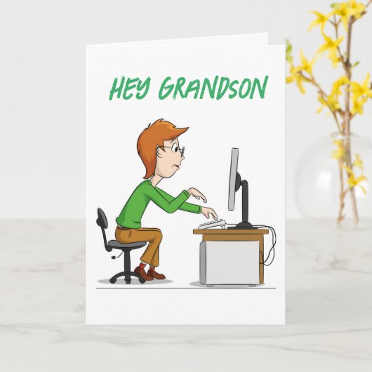 NEEM EEN PAUZE OP JE VERJAARDAG KLEINZOON KAART (Gele Bloem)