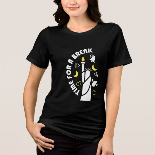 Neem een pauze Tri-Blend shirt (Voorkant)