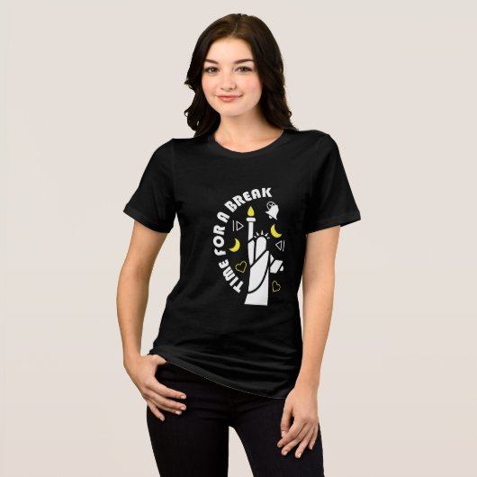 Neem een pauze Tri-Blend shirt (Voorkant volledig)