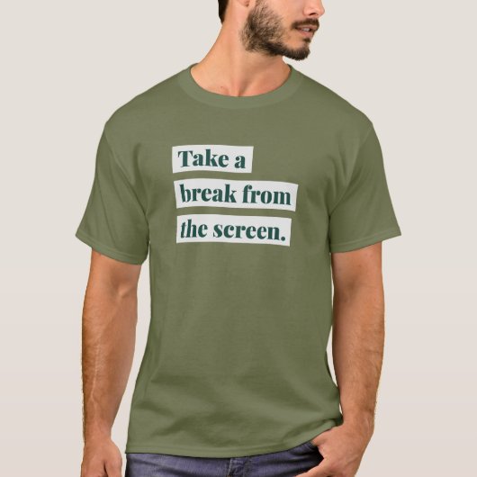 Neem een pauze van het scherm - Social Media Detox T-shirt (Voorkant)