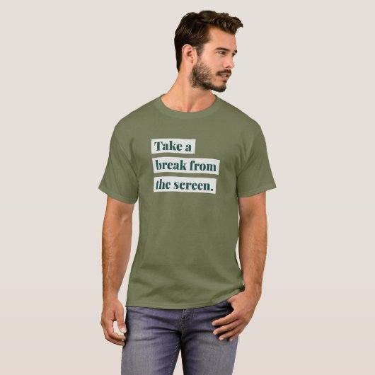 Neem een pauze van het scherm - Social Media Detox T-shirt (Voorkant volledig)