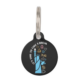 Neem een pauze verfrissend cool en leuk gevuld ont huisdierpenning