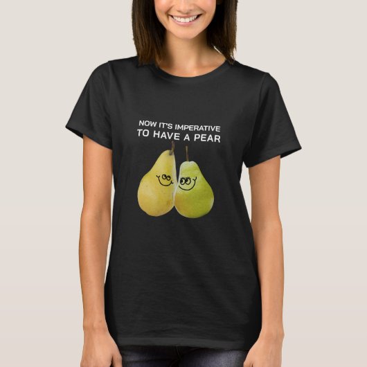 Neem een peer (donker) t-shirt (Voorkant)