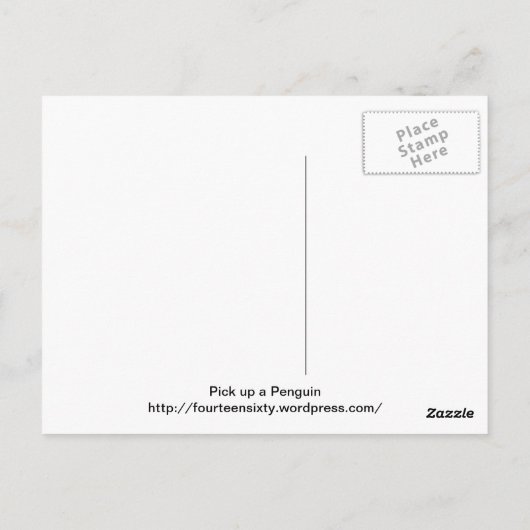 Neem een Penguin op Briefkaart (Achterkant)