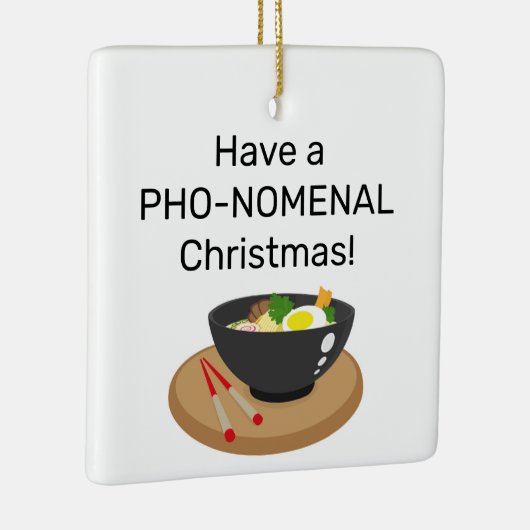 Neem een PHO-NOMENAL Kerstmis Keramisch Ornament (Rechts)
