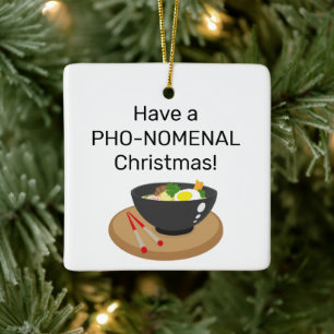 Neem een PHO-NOMENAL Kerstmis Keramisch Ornament