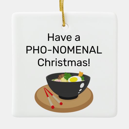 Neem een PHO-NOMENAL Kerstmis Keramisch Ornament (Voorkant)