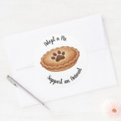 Neem een Pie Dierenreddingsondersteuning Ronde Sticker (Envelop)