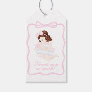 Neem een pop verjaardag Preppy Grandmillennial Cadeaulabel