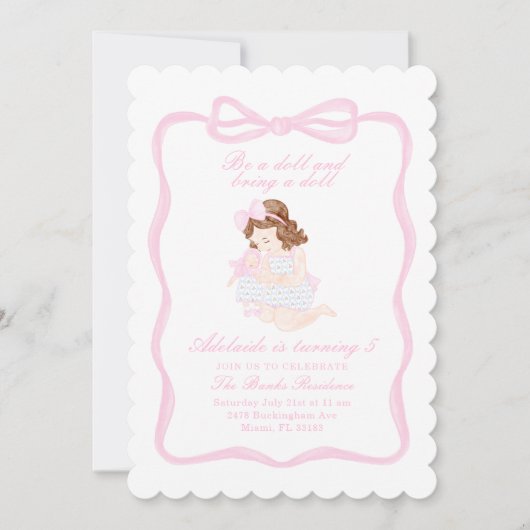 Neem een pop verjaardag Preppy Grandmillennial Kaart (Voorkant)