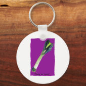 Neem een prei Fuchsia Sleutelhanger (Voorkant)