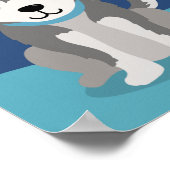 Neem een puppy met de naam verjaardagsbericht aan poster (Hoek)