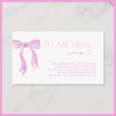 Neem een recept mee Pink Bow Enclosure Kaart