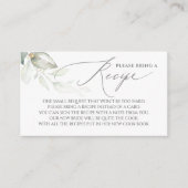 Neem een Recipe Greenery Vrijgezellenfeest mee Informatiekaartje (Voorkant)