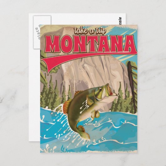 Neem een reis -  montana-reisposter briefkaart (Voorkant / Achterkant)