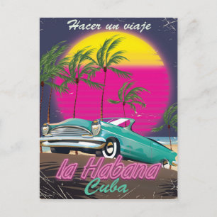 Neem een reis naar Cuba, poster van 1985 Briefkaart