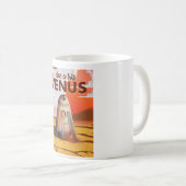 Neem een reis naar Venus reisposter. Koffiemok (Voorkant rechts)