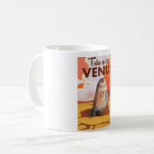 Neem een reis naar Venus reisposter. Koffiemok (Voorkant links)
