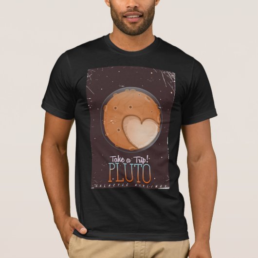 Neem een reis! Pluto-reisposter T-shirt (Voorkant)