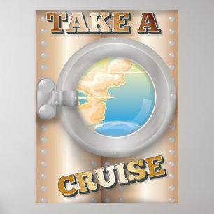 Neem een reisposter van de cartoon van Cruise Poster