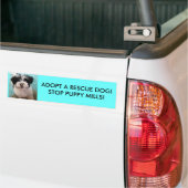 NEEM EEN RESCUE DOG AAN!STOP POPPY MILLS! BUMPERSTICKER (Op Truck)