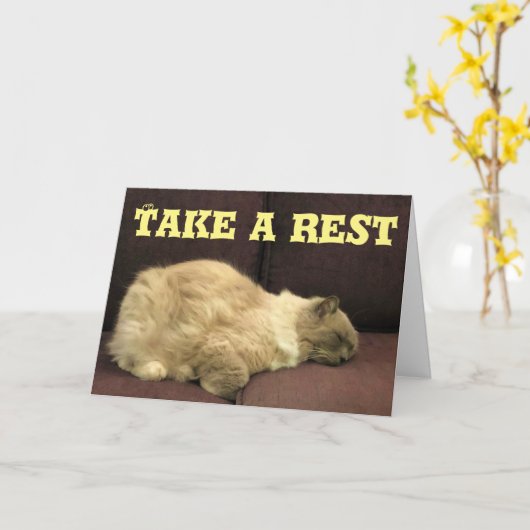 Neem een Rest, kaart (Gele Bloem)