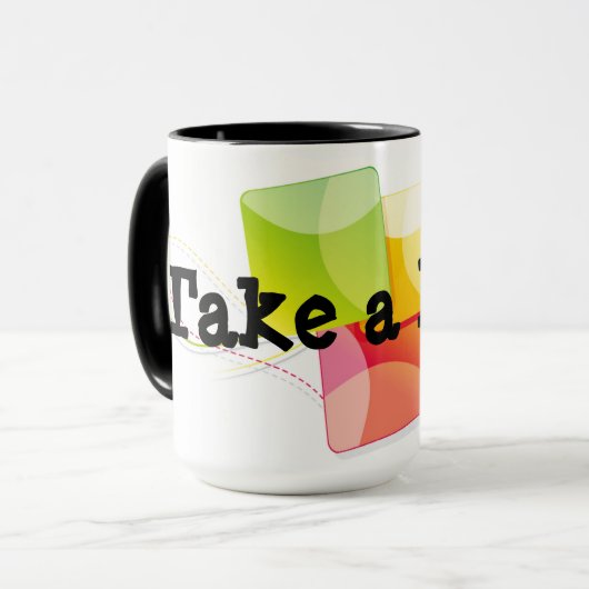 "Neem een RISICO Mok" Mok (Voorkant links)