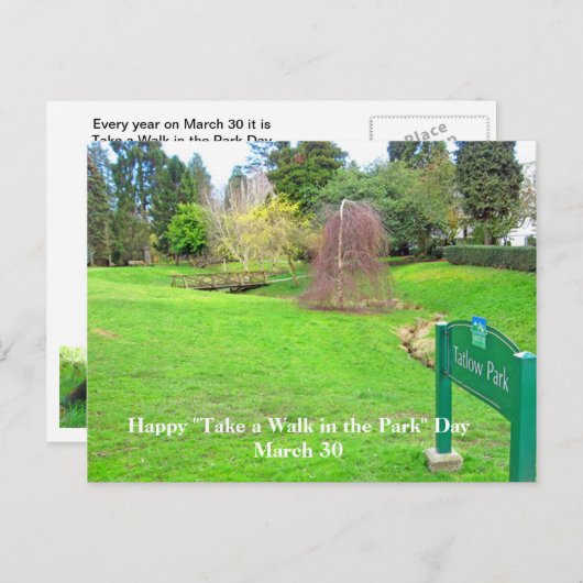 Neem een rondje in het Park Day Briefkaart (Voorkant / Achterkant)
