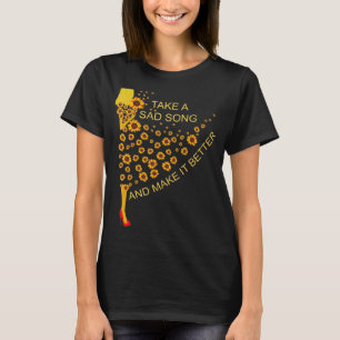 Neem een sad-lied en maak het een beter zonnebloem t-shirt