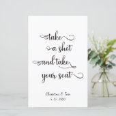 "Neem een schot en ga je zitten" Weddenschap (Staand voorkant)