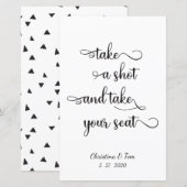 "Neem een schot en ga je zitten" Weddenschap (Voorkant / Achterkant)