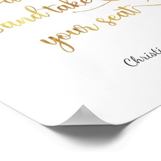 "Neem een schot en ga je zitten" Weddenschap Poster (Hoek)