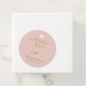 Neem een schot we gebonden de knoop Blush Gold bru Bedankjes Labels (In situ)