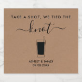 Neem een schot We gebonden de knoop Bruiloft Highb Likeurfles Etiket (Enkel label)