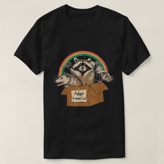 Neem een Shirt met een straatkat, Funny Opossum Ra (Design voorkant)