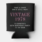 Neem een Shot 50th Birthday Party Favor Blikjeskoeler (Voorkant)