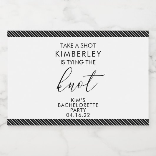 Neem een Shot Bachelorette Custom Mini Likeurfles Etiket (Enkel label)