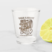 Neem een Shot Cowboy Bruiloft Bachelorfeest Glas (Voorkant)