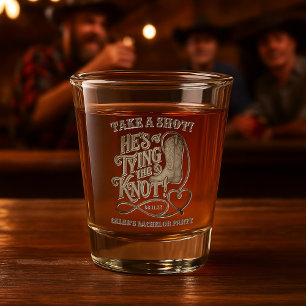 Neem een Shot Cowboy Bruiloft Bachelorfeest Glas