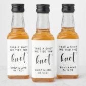 Neem een Shot dat we de Knot Wedding Favor hebben Likeurfles Etiket (Flessen)