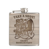 Neem een Shot Verloving Cowboy Bachelorfeest Heupfles (Voorkant)