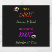 Neem een shot Verloving Koppel Trouwen Aangepast Likeurfles Etiket (Enkel label)