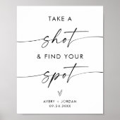 Neem een shot + Vind je plek | Minimalistische bru Poster (Voorkant)