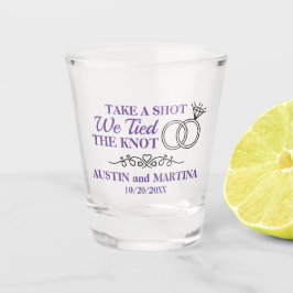 Neem een shot We zijn getrouwd Glas