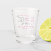 Neem een shot, we zijn getrouwd shot glas (Achterkant)